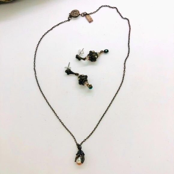 Vintage ORLY BARUCH Pearl Necklace & Rhinestone Earrings - Picture 12 of 17